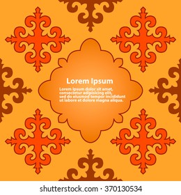 Nomadic Ornamental template background for your text. Vector Illustration