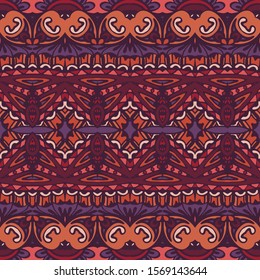 Nomadic vector abstract geometric ethnic seamless pattern ornamental. Vintage victorian boho style textile design