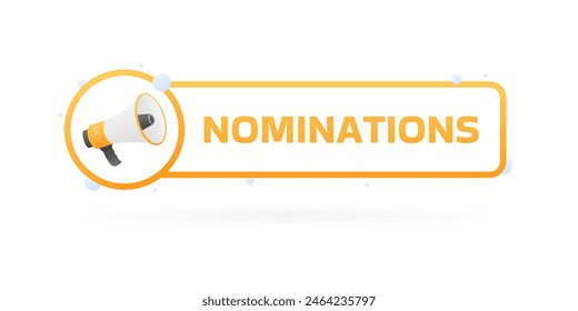 Nominations sign icon. Nominations banner. Flat style. Vector icon