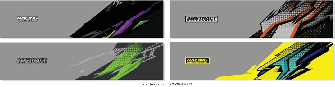 Non AI generated Images, A dynamic set of racing backgrounds full of speed and action! Abstract object. Perfect for posters, banners, videos. Includes various styles from modern futuristic to classic 