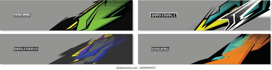 Non AI generated Images, A dynamic set of racing backgrounds full of speed and action! Abstract object. Perfect for posters, banners, videos. Includes various styles from modern futuristic to classic 