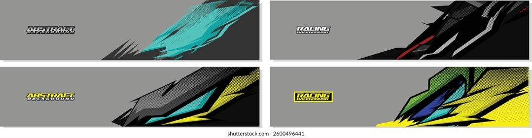 Non AI generated Images, A dynamic set of racing backgrounds full of speed and action! Abstract object. Perfect for posters, banners, videos. Includes various styles from modern futuristic to classic 