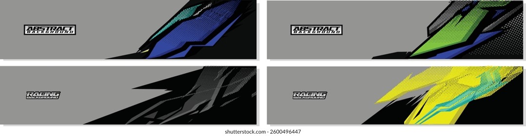 Non AI generated Images, A dynamic set of racing backgrounds full of speed and action! Abstract object. Perfect for posters, banners, videos. Includes various styles from modern futuristic to classic 