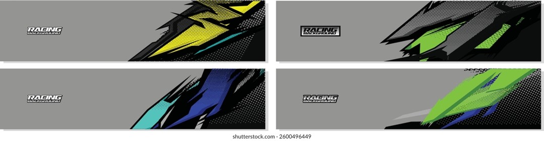 Non AI generated Images, A dynamic set of racing backgrounds full of speed and action! Abstract object. Perfect for posters, banners, videos. Includes various styles from modern futuristic to classic 