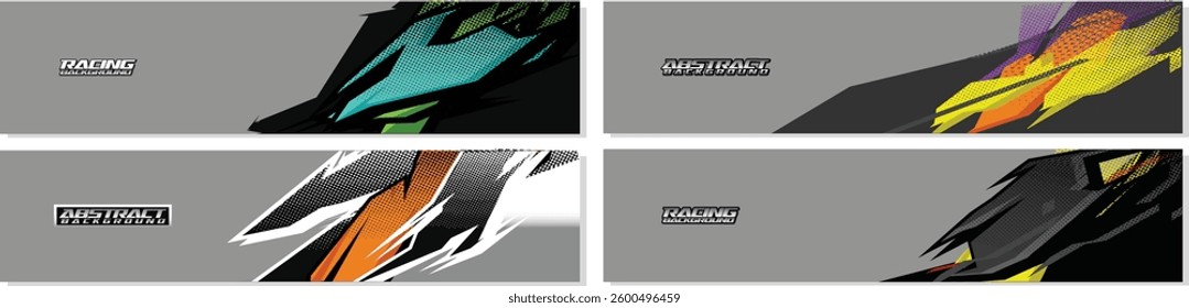 Non AI generated Images, A dynamic set of racing backgrounds full of speed and action! Abstract object. Perfect for posters, banners, videos. Includes various styles from modern futuristic to classic 