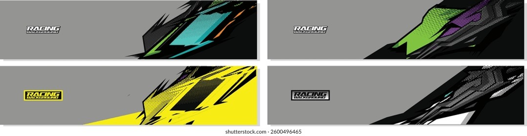 Non AI generated Images, A dynamic set of racing backgrounds full of speed and action! Abstract object. Perfect for posters, banners, videos. Includes various styles from modern futuristic to classic 
