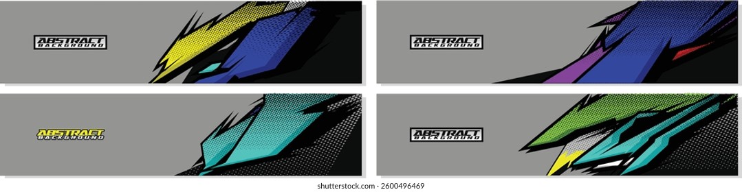 Non AI generated Images, A dynamic set of racing backgrounds full of speed and action! Abstract object. Perfect for posters, banners, videos. Includes various styles from modern futuristic to classic 