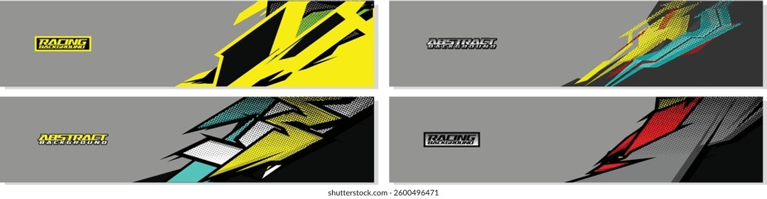 Non AI generated Images, A dynamic set of racing backgrounds full of speed and action! Abstract object. Perfect for posters, banners, videos. Includes various styles from modern futuristic to classic 