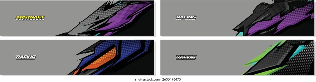 Non AI generated Images, A dynamic set of racing backgrounds full of speed and action! Abstract object. Perfect for posters, banners, videos. Includes various styles from modern futuristic to classic 