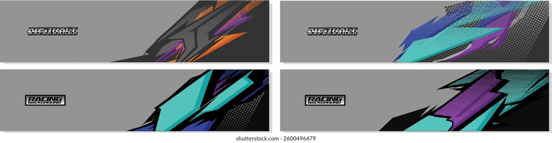 Non AI generated Images, A dynamic set of racing backgrounds full of speed and action! Abstract object. Perfect for posters, banners, videos. Includes various styles from modern futuristic to classic 