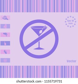 non  alcohol vector icon. Illustration on a flat design style. EPS 10