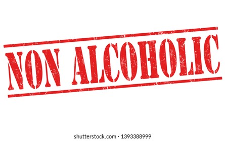 Non alcoholic sign or stamp on white background, vector illustration