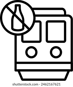 Non Alcoholic Vector Line Icon Design