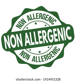 Non allergenic label or sticker on white background, vector illustration