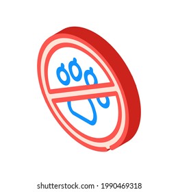 non animals in canteen mark isometric icon vector. non animals in canteen mark sign. isolated symbol illustration