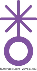 Non binary single vector line icon 