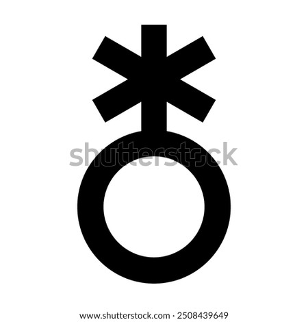 Non binary symbol, gender icon, vector design
