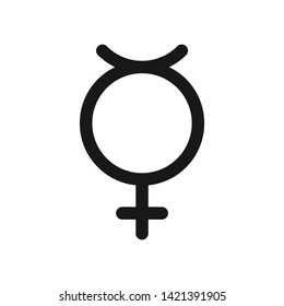 Non binary transgender symbol. Gender and sexual orientation icon or sign concept. Isolated on a white background.