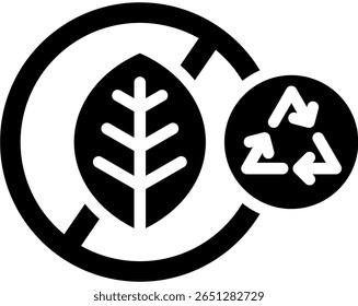 Non Biodegradable Icon Glyph Vector Illustration