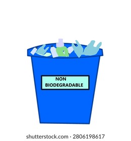 non biodegradable waste plastic waste dust bin