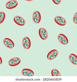 non biodegradable waste sorting isometric seamless pattern. non biodegradable waste sorting sign illustration