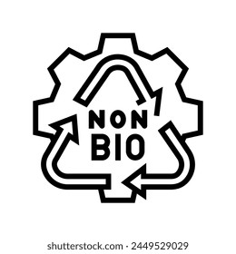 non biodegradable waste sorting line icon vector. non biodegradable waste sorting sign. isolated contour symbol black illustration