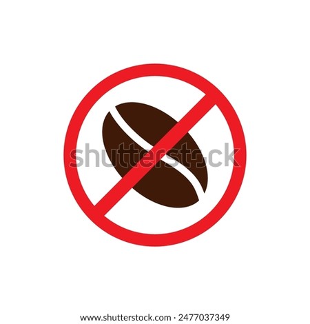 Non caffeine silhouette icon. Vector.