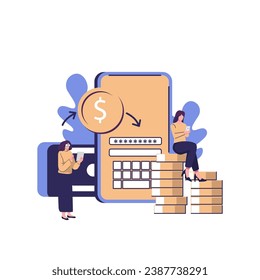 no pago en efectivo, pago digital, pago nfc diseño de ilustración vectorial plana