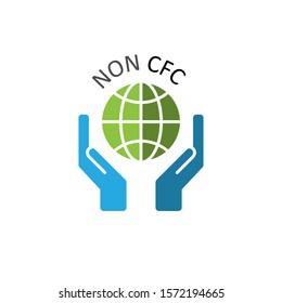 non cfc icon. Vector illustration can be used for topics ecologiccal, pollution, industry, world