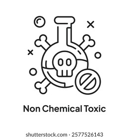 Non Chemical Toxic Beauty Product Ingredient Vector Icon