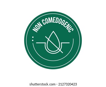 non comedogenic icon vector illustration