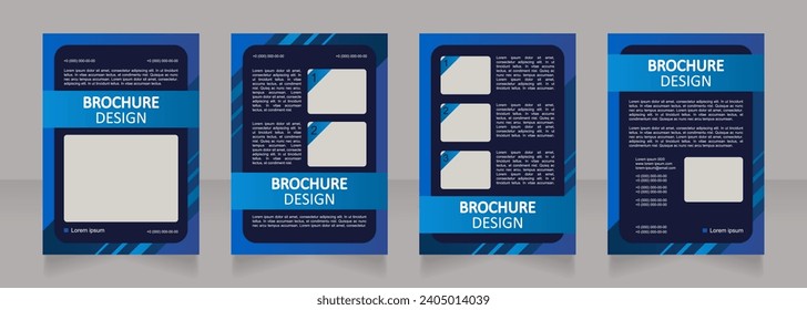 Non commercial money transfer blank brochure layout design. Vertical poster template set with empty copy space for text. Premade corporate reports collection. Editable flyer paper pages