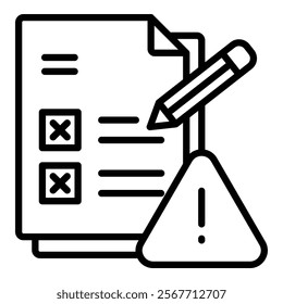 Non Conformance Icon Element For Design