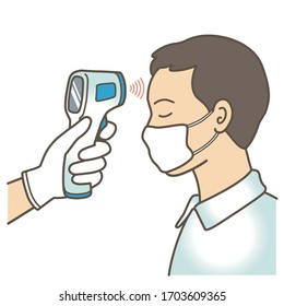 
Non contact Thermometer Thermometry 
vector illustration