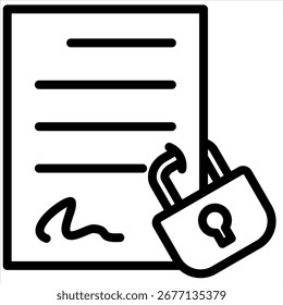 Elemento del icono del Acuerdo de la no divulgación para el diseño