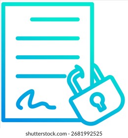 Non Disclosure Agreement Icon Element For Design