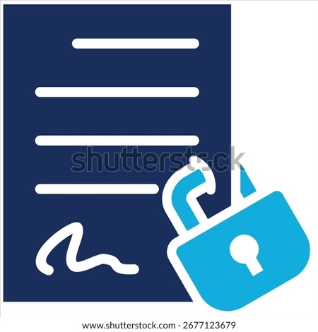 Non Disclosure Agreement Icon Element For Design