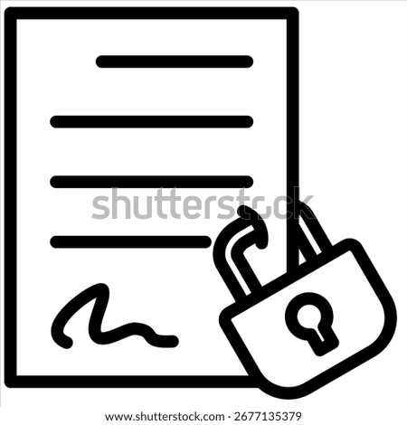 Non Disclosure Agreement Icon Element For Design