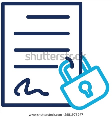 Non Disclosure Agreement Icon Element For Design