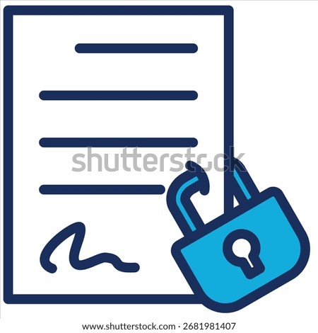 Non Disclosure Agreement Icon Element For Design