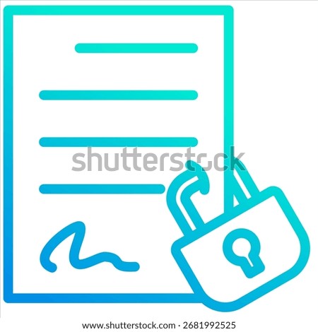 Non Disclosure Agreement Icon Element For Design