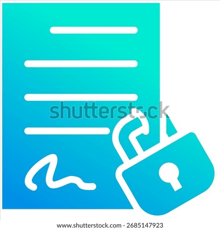 Non Disclosure Agreement Icon Element For Design