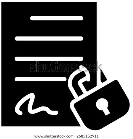 Non Disclosure Agreement Icon Element For Design
