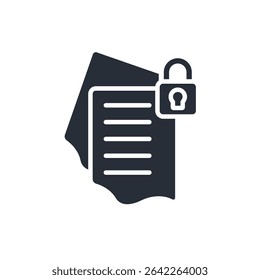 non disclosure agreement icon. vector.Editable stroke.linear style sign for use web design,logo.Symbol illustration.