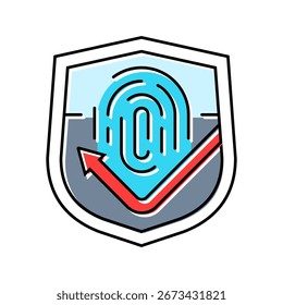 non fingerprint color icon vector. non fingerprint sign. isolated symbol illustration