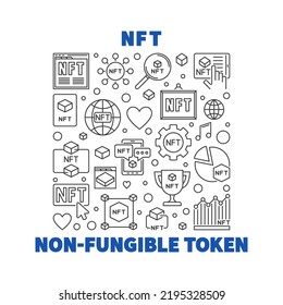 Non Fungible Token vector concept illustration. NFT and Crypto Art Banner
