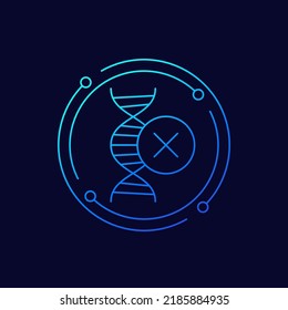 icono de línea no modificada genéticamente o no gmo