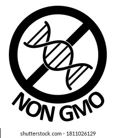 Icono de vector de placa no gmo.