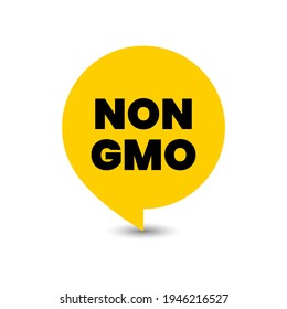 Non gmo speech icon design vector