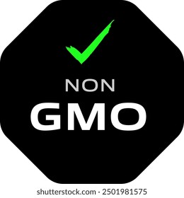Non GMO vector label icon 